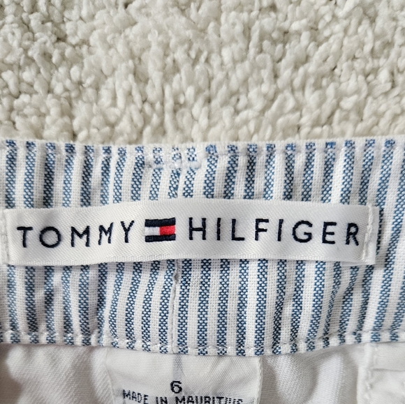 TOMMY HILFIGER White Cropped Wide Leg Pants | SZ 6 - Picture 4 of 11